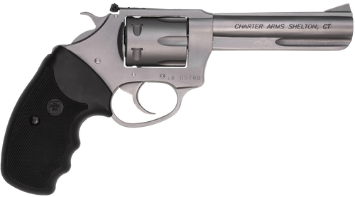 Charter Arms 72242 Pathfinder Target 22 LR, 8 Shot 4.20" Matte Stainless Steel Barrel & Cylinder, Anodized Aluminum Frame w/Black Finger Grooved Rubber Grip, Exposed Hammer