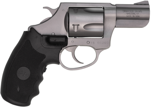 Charter Arms 73524 Mag Pug  Large 357 Mag, 5 Shot 2.20" Matte Stainless Steel Barrel, Cylinder & Frame w/Black Crimson Trace Laser Grip