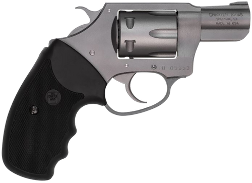 Charter Arms 72224 Pathfinder  Small 22 LR, 8 Shot 2" Stainless Steel Barrel  & Cylinder, Anodized Aluminum Frame w/Black Finger Grooved Rubber Grip, Exposed Hammer