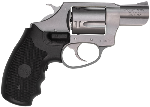 Charter Arms 73824 Undercover  Small 38 Special, 5 Shot 2" Matte Stainless Steel Barrel & Cylinder, Aluminum Frame w/Black Crimson Trace Laser Grip, Exposed Hammer