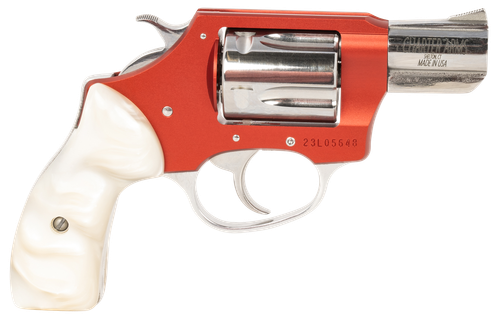 Charter Arms 53826 Chic Lady  38 Special 5 Shot 2" High Polished Stainless Barrel & Cylinder, Red Anodized Aluminum Frame, White Pearlite Grip, Exposed Hammer