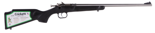 Crickett KSA2295 Youth  22 WMR 1rd 16.12" Blued Barrel & Receiver, Fixed Front/Adjustable Rear Peep Sights, Black Synthetic Stock w/11.5" LOP, Rebounding Firing Pin Safety