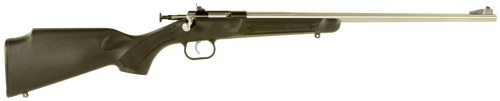 Crickett KSA2245 Youth  22 LR 1rd  16.12" Stainless Steel Barrel, Fixed Front/Adjustable Rear Peep Sights, Black Synthetic Stock w/11.5" LOP, Rebounding Firing Pin Safety
