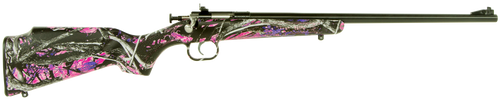 Crickett KSA2160 Youth  22 LR 1rd 16.12" Barrel & Receiver, Fixed Front/Adjustable Rear Peep Sight, Hydro Dipped Muddy Girl Synthetic Stock w/11.5" LOP, Rebounding Firing Pin Safety