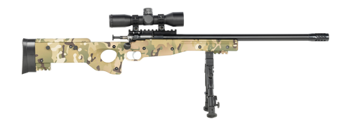 Crickett KSA2147 Precision Gen2 22 LR 1rd Blued Threaded Bull Barrel, Drilled & Tapped Receiver, MultiCam Skeletonized Synthetic Stock
