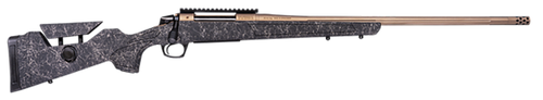 CVA CR3951F Cascade Long Range Hunter Full Size 6.5 Creedmoor 22" Smoked Bronze Cerakote Steel Threaded Barrel, Black w/Smoked Bronze Web Synthetic Stock