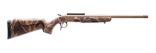 CVA CR4439DC Cascade Takedown 35 Whelen 1rd 20" Flat Dark Earth Cerakote Stainless Steel Threaded Barrel & Receiver w/Picatinny Rail, Duck Camo Synthetic Stock