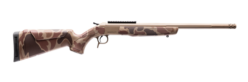 CVA CR4438DC Cascade Takedown 350 Legend 1rd 20" Flat Dark Earth Cerakote Stainless Steel Threaded Barrel & Receiver w/Picatinny Rail, Duck Camo Synthetic Stock