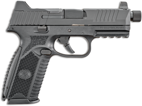 FN 66100527 509T  9mm Luger 10+1, 4.50" Black Steel Threaded Barrel, Matte Black Optic Ready/Serrated Stainless Steel Slide, Matte Black Polymer Frame w/Picatinny Rail