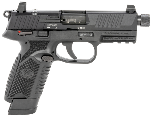 FN 66101010 502 Tactical 22 LR 10+1 15+1 4.60" Black Steel Threaded Barrel, Black Optic Ready/Serrated Slide & Polymer Frame w/Picatinny Rail, Black Textured Polymer Grip, Ambidextrous
