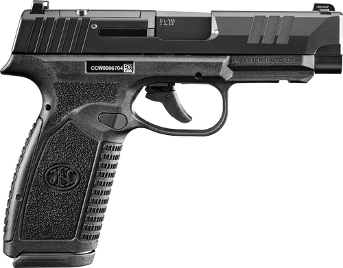 FN 66101759Micro-Compact Frame 9mm Luger 18+1 3.80" Black Target Crown Steel Barrel, Black PVD Optic Cut/Serrated Stainless Steel Slide & Polymer Frame w/Picatinny Rail, Interchangeable Backstrap Grip