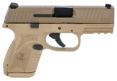 FN 66100819 509 Compact 9mm Luger 3.70" Barrel 10+1, Flat Dark Earth Polymer Frame With Mounting Rail, Flat Dark Earth Stainless Steel Slide, No Manual  Safety