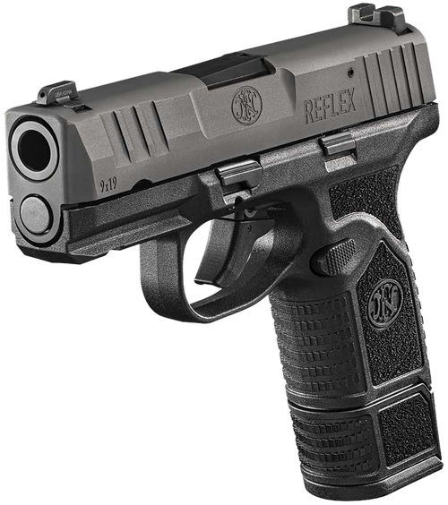 FN 66101420 Reflex  9mm Luger 10+1 3.30" Micro-Compact Frame Black PVD Serrated Steel Slide w/Picatinny Rail Stippled Grip Ambidextrous