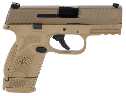 FN 66100818 509 Compact 9mm Luger 3.70" Barrel 12+1 Or 15+1, Flat Dark Earth Polymer Frame With Mounting Rail, Flat Dark Earth Stainless Steel Slide,  No Manual Safety