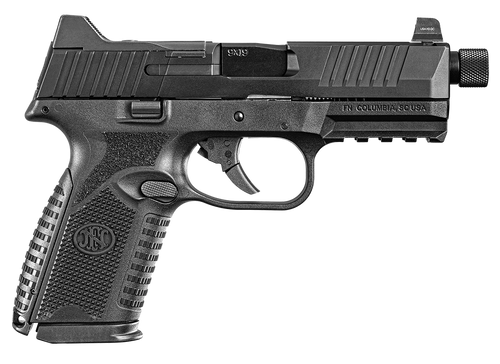 FN 66100838 509MT  Mid-Size Frame 9mm Luger 10+1 4.50" Black Target Crown/Threaded Steel Barrel, Matte Black Optic Ready/Serrated Steel Slide, Matte Black Polymer Frame w/Picatinny Rail, Ambidextrous