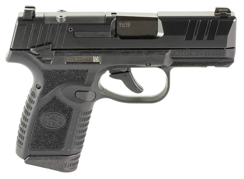 FN 66101422 Reflex MRD 9mm Luger 10+1 3.30" Micro-Compact Frame Black PVD Optic Ready/Serrated Steel Slide w/Picatinny Rail Black Stippled Grip Ambidextrous