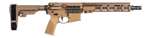 Geissele Automatics 08561S Super Duty MOD1 5.56 NATO No Magazine 11.50" Threaded Barrel, Desert Dirt Cerakote Aluminum Receiver w/Picatinny Rail, M-LOK Handguard, DD Polymer SB Tactical SBA3 Brace, Mi