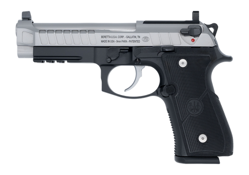 Langdon Tactical Tech 92E2TJRR Beretta 92 Elite  Full Size 9mm Luger 18+1 4.70" Stainless Barrel, Inox Stainless Steel Optic Ready/Serrated Slide, Black Anodized Aluminum Frame w/Picatinny Rail, Textu