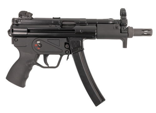 MAC 12750005 5K  9mm Luger 30+1 5.80" Black Phosphate Steel Threaded Barrel, Black Phosphate Optics Ready Receiver/Frame, Black Grip, Ambidextrous