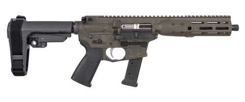 LWRC ICP9PBC8SBA3 IC-9  9mm Luger 8.50" 33+1 Black Nitride Threaded Barrel, Patriot Brown Anodized Aluminum Picatinny Rail Receiver, SB Tactical SBA3 Brace, LWRC Ultra Combat Grip, Ambidextrous