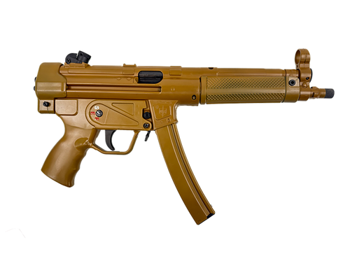 MAC 12750010 5  Exclusive Color 9mm Luger 30+1 8.90" Black Phosphate Steel Threaded Barrel, RAL 8000 Black Optic Cut Receiver/Frame, Black Grip, Ambidextrous