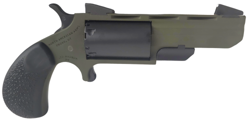 North American Arms TGHMB Green Huntsman  22 WMR 5 Shot 2" OD Green Cerakote Heavy Vent Rib Barrel, OD Green Cerakote Steel Frame, Matte Black Cylinder, Black Cobblestone Rubber Grip, Exposed Hammer