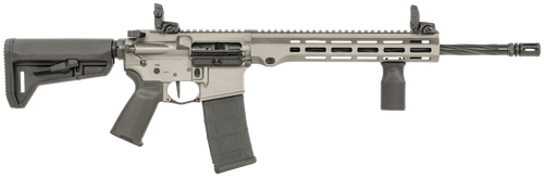 Maxim Defense MXM49734 MD15 L 5.56x45mm NATO 30+1 16" Fluted Barrel, Sniper Gray Rec/M-LOK Handguard, Black Magpul Furniture, SL-K Stock, MBUS Sights, Blackout Defense Flat Trigger