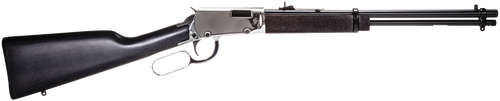 Rossi RL22181WD-NI Rio Bravo  22 LR 15+1 18" Black Polished Alloy Steel Barrel, Nickel Stainless Steel Receiver, Hardwood Fixed Stock, Right Hand
