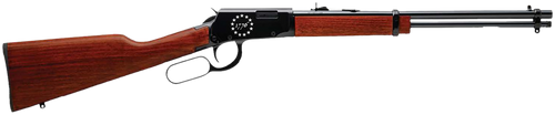 Rossi RL22181WD-EN23 Rio Bravo  22 LR 15+1 18" Black Polished Alloy Steel Barrel, Black Engraved w/Stars "1776" Alloy Steel Receiver, Hardwood Fixed Stock, Right Hand