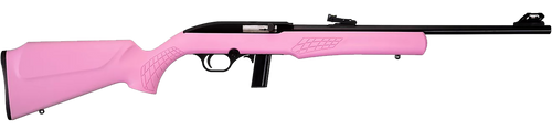 Rossi RS22L1811P RS22  Full Size 22 LR 10+1 18" Matte Black Steel Barrel, Matte Black Grooved Aluminum Receiver, Pink Synthetic Fixed Stock