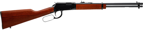 Rossi RL22181WD Rio Bravo  Lever Action 22 LR Caliber with 15+1 Capacity, 18" Round Barrel, Polished Black Metal Finish & German Beechwood Stock Right Hand (Full Size)