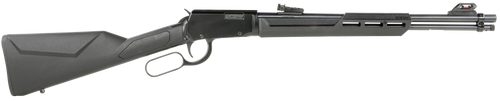 Rossi RL22181SY Rio Bravo  Lever Action 22 LR Caliber with 15+1 Capacity, 18" Round Barrel, Polished Black Metal Finish & Black Synthetic Stock Right Hand (Full Size)