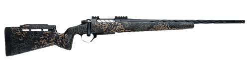 Seekins Precision 0011710455-F Havak PH3 375 H&H 24" Black Fluted Threaded Barrel, Black Picatinny Rail Steel Receiver, Adj Cheek Riser Woodland Shadow Synthetic Stock
