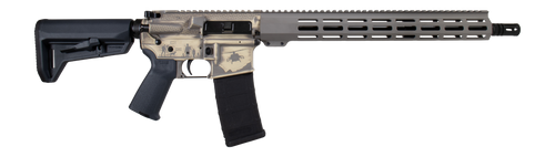 Shark Coast Tactical 300-111-1000-27 Military 5.56 NATO 30+1 16" Black Melonite Threaded Barrel 2-Tone FDE Cerakote Aluminum Receiver w/Picatinny Rail, M-LOK Handguard, Magpul MOE SL Black Polymer Sto