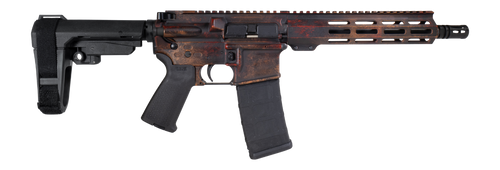 Shark Coast Tactical SCC07275RUST-P Rust 5.56 NATO 30+1 10.50" Black Nitride Threaded Barrel, Aluminum Receiver w/Picatinny Rail, M-LOK Handguard, Polymer SB Tactical SBA3 Brace, Magpul MOE Grip, Righ