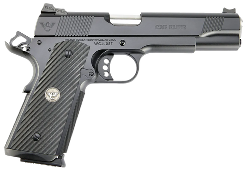 Wilson Combat CQBEFS9 CQB Elite 9mm Luger 10+1 5" Match Grade Barrel, Black Serrated Carbon Steel Slide, Black Armor-Tuff Carbon Steel Frame w/Beavertail, Black G10 Grip