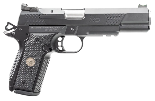 Wilson Combat 2EDCXLPR9 EDC X9 2.0 Compact Frame 9mm Luger 15+1 5" Steel Barrel, Black Armor-Tuff Serrated Stainless Steel Slide, Aluminum Frame w/Picatinny Rail, Black G10 Starburst Grip