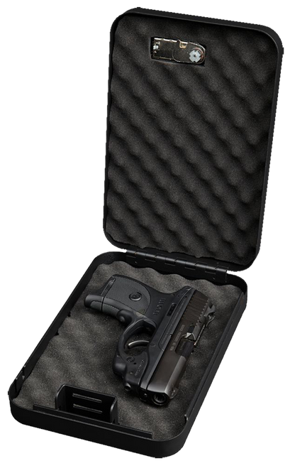 Bulldog BD1126 Personal Vault  Combination/Key Entry Black Powder Coat Steel Holds 1 Handgun 9.50" L x 6.50" W x 2" D