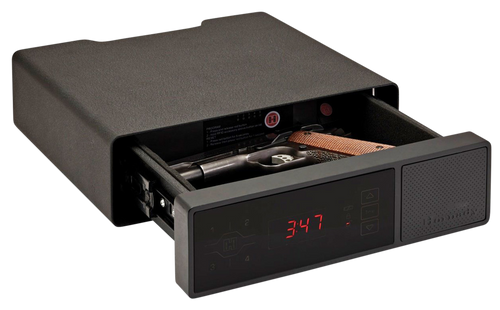 Hornady 98215 Rapid Safe Night Guard RFID Access Code Key Entry Black Steel Holds 1 Handgun 3" H x 12" W x 10.50" D