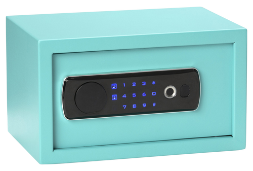 Bulldog BD5012 Duo  Digital Keypad/Biometric/Key Entry Teal Powder Coated Steel Holds 1 Handgun LED Keypad