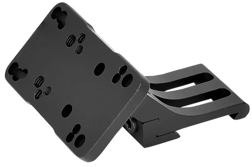 Warne 6110MR Red Dot Riser 45 Degree Offset Reflex Black Anodized Aluminum Fits Doctor/Sig Romeo3/Vortex Viper/Holosun, Right Hand