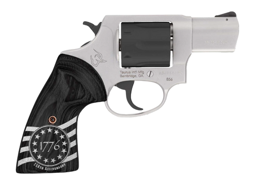Taurus 2-85635-US3 856 1776 Small 38 Special +P 6 Shot 3" Stainless Steel Barrel, Black Stainless Steel Cylinder, Stainless Steel Frame, Custom Altamont Grip, Transfer Bar Safety