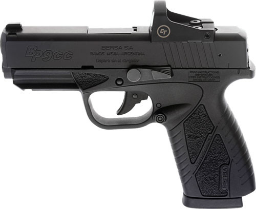 BERSA BP CC 9MM FS 8 SHOT W/ CT RED DOT MATTE BLACK