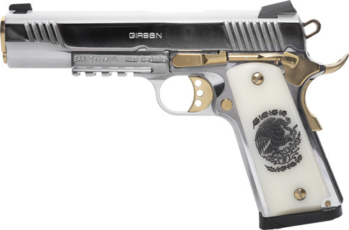 GIRSAN MC1911S LIBERADORE 38 SUPER CHROME/GOLD ENGR. 8RD