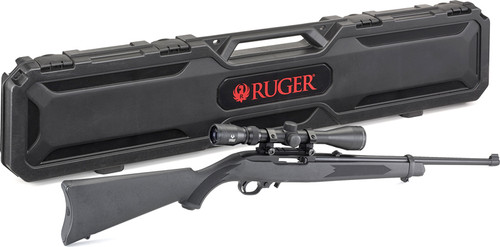 RUGER 10/22 CARBINE 22LR BLUED BLACK SYN. W/3-9X40 <
