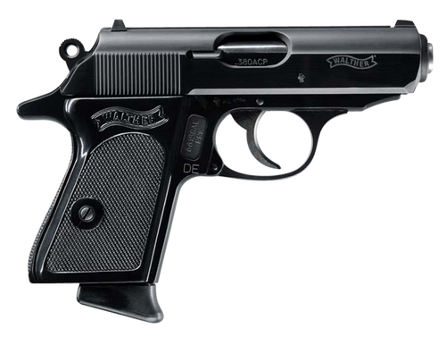 Walther Arms 4796006 PPK/S  Carry Frame 380 ACP 7+1, 3.30" Black Steel Barrel, Black Serrated Zinc Alloy Slide, Black Aluminum Frame w/Beavertail, Black Polymer Grip, Manual Thumb Safety