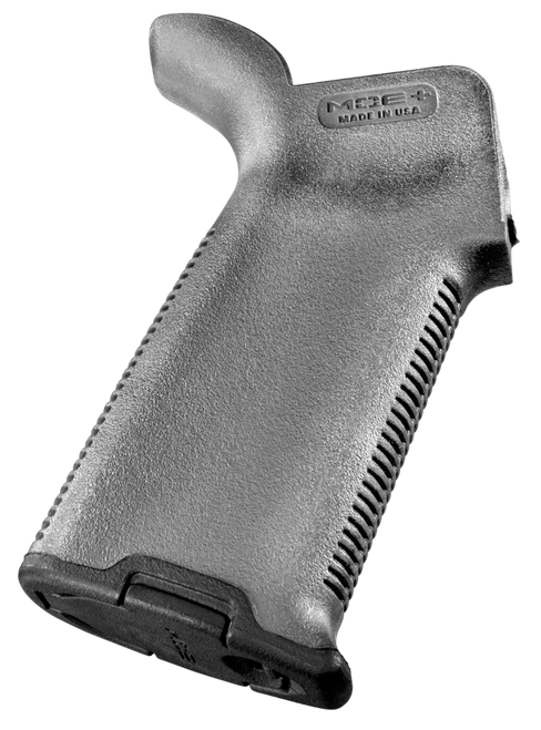 Magpul MAG416GRY MOE+ Grip Gray Textured Polymer w/Rubber Overmold, Fits AR-15/AR-10/M16/M4/M110/SR25