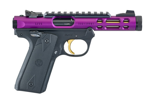 Ruger Mark IV 22/45 Lite .22 LR, 4.4" Barrel, 10+1, Purple/Gold