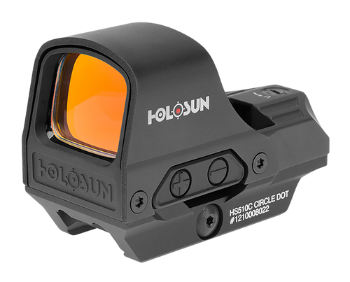 Holosun HS510C 510  Black 1x, 2 MOA Red Dot/65 MOA Circle Reticle