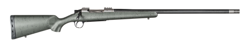 Christensen Arms 8010800202 Summit TI  Full Size 300 PRC 3+1, 26" Natural Titanium Steel Threaded Barrel, Natural Titanium Aluminum Receiver, Green w/Black Webbing Fixed Sporter Stock